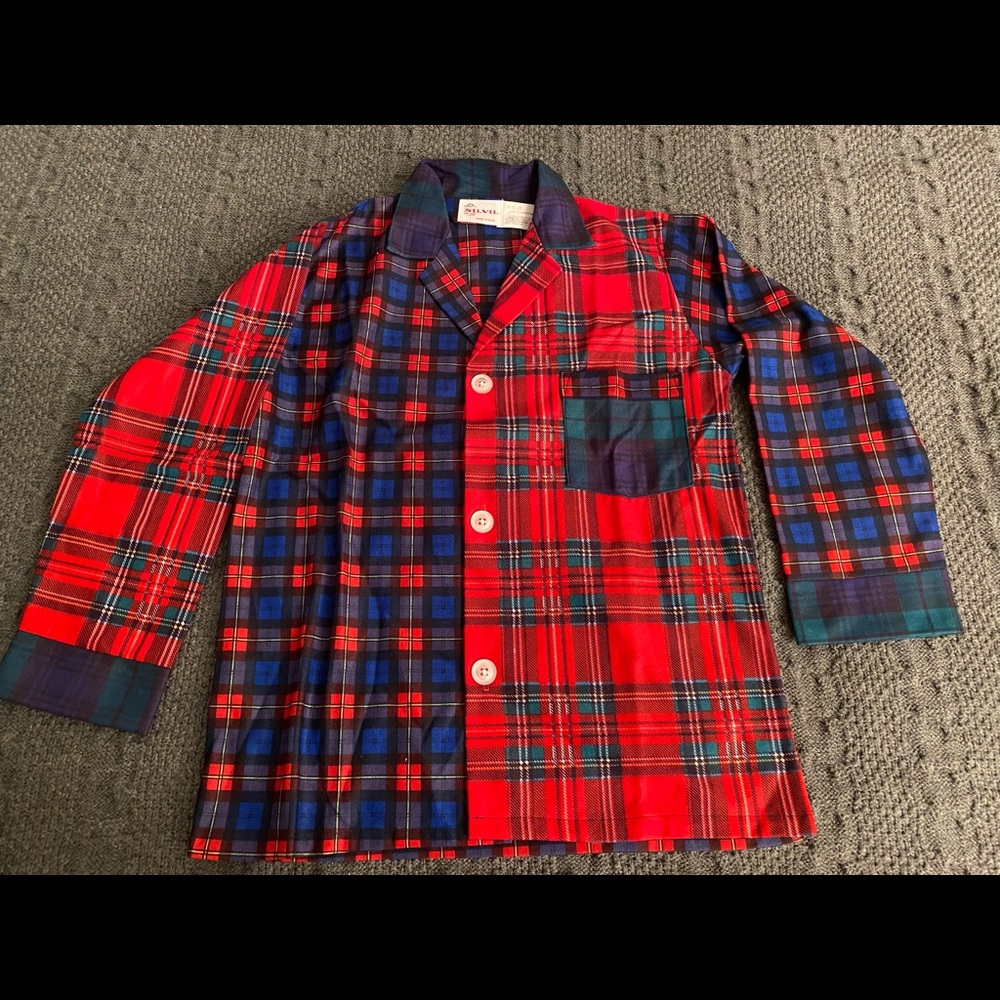 Boys New Plaid Pajamas - Picture 2 of 4